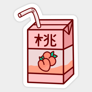 Peach Milk Box Sticker